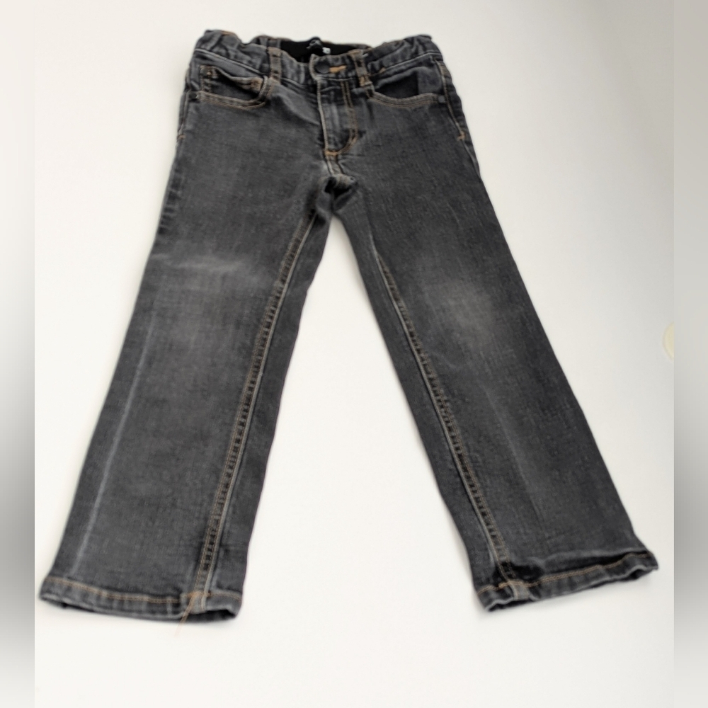 Joe's Jeans Unisex Kids (Size 4) Black Distressed Adjustable Waist Jeans/Denim